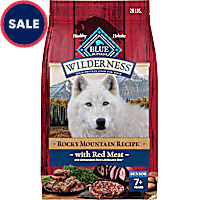 Blue Buffalo Blue Wilderness Red Meat with Grain Rocky Mountain Recipe High Protein Natural Senior Dry Dog Food