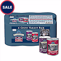 Blue Buffalo Wilderness Adult High Protein Beef & Chicken and Salmon & Chicken Wet Dog Food Variety Pack