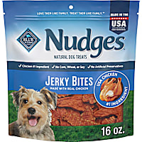 Blue Buffalo Chicken Nudges Jerky Bite-Sized Pieces Made in the USA with Natural Ingredients Dog Treats