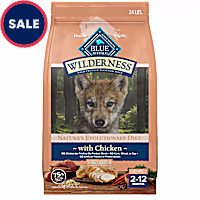 Blue Buffalo Wilderness High-Protein Chicken Dry Dog Food for Large Breed Puppies
