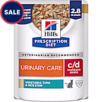 Hill's Prescription Diet c/d Multicare Stress Feline Vegetables, Tuna & Rice Stew Wet Cat Food