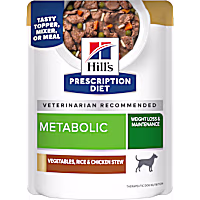 Hill's Prescription Diet Metabolic Canine Vegetables, Rice & Chicken Stew Wet Dog Food