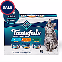 Blue Buffalo Tastefuls Chicken, Turkey & Chicken, Ocean Fish & Tuna Entrees Wet Cat Food Pate Variety Pack