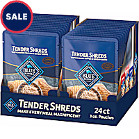 Blue Buffalo Tender Shreds Tasty Chicken Toppers in Savory Broth, Natural Dog Food Complement