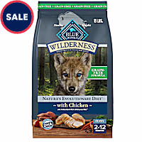 Blue Buffalo Wilderness with Real Chicken, Grain-Free, Natural Ingredients, Chicken Puppy High-Protein Dry Dog Food