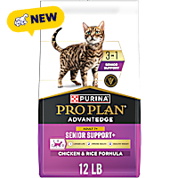Purina Pro Plan AdvantEDGE Senior Support Plus Adult 7 Plus Chicken and Rice Formula Dry Cat Food