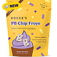 Bocce's Bakery PB Chip Froyo with Carob and Sprinkles, Soft & Chewy Dog Treats