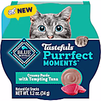 Blue Buffalo Tastefuls Purrfect Moments Creamy Puree Tempting Tuna Snack for Adult Cats