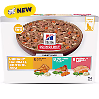 Hill's Science Diet Adult Urinary & Hairball Control Chicken, Tuna & Salmon Wet Cat Food Variety Pack