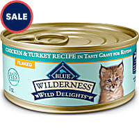 Blue Buffalo Wilderness Wild Delights Flaked Chicken & Trout in Tasty Gravy Natural Wet Food for Kittens