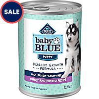 Blue Buffalo Baby BLUE Healthy Growth Formula with DHA, Turkey & Vegetable Recipe Natural Wet Food for Puppies