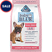 Blue Buffalo Baby Blue Healthy Growth Formula with DHA, Chicken and Oatmeal Recipe Natural Small Breed Puppy Dry Food
