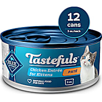 Blue Buffalo Tastefuls Made with Natural Ingredients Chicken Entree Wet Cat Food Pate for Kittens