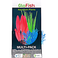 GloFish Contains Small Blue, Medium Green, Large Orange Artificial Aquarium Plants
