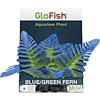 GloFish Green/Blue Fern Plant Fluorescent Under Blue LED Light Aquarium Decor