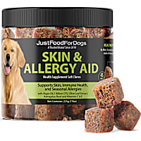 JustFoodForDogs Skin & Allergy Aid Health Supplement Soft Chews