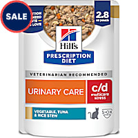 Hill's Prescription Diet c/d Multicare Stress Feline Vegetables, Tuna & Rice Stew Wet Cat Food