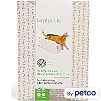 So Phresh Disposable Travel Litter Box with Odor-Locking Silica Litter