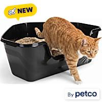 So Phresh High-Back Corner Black Litter Box