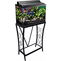 Aquatic Fundamentals Black Scroll Aquarium Stand, 10 Gallons
