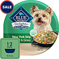 Blue Buffalo Delights NY Strip Flavor in Gravy Small Breed Natural Wet Dog Food