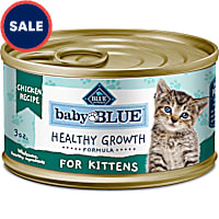 Blue Buffalo Baby BLUE Natural Grain-Free Healthy Growth Formula with DHA, Chicken Pate Wet Food for Kittens