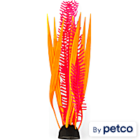 Imagitarium Red & Orange Silicone Seaweed & Fern Aquarium Plant