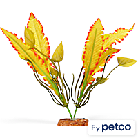 Imagitarium Yellow Orange Silk Plants Aquatic Decor