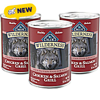 Blue Buffalo Wilderness Salmon & Chicken High-Protein Grain-Free Adult Canned Dog Food