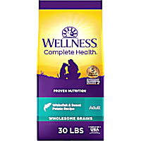 Wellness Complete Health Wholesome Grains, Natural, Whitefish & Sweet Potato Recipe Dry Dog Food