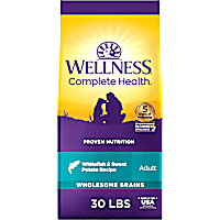 Wellness Complete Health Wholesome Grains, Natural, Whitefish & Sweet Potato Recipe Dry Dog Food