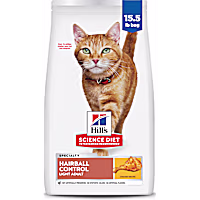 Hill's Science Diet Adult Hairball Control Light Chicken Recipe Dry Cat Food