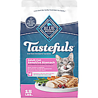 Blue Buffalo BLUE Tastefuls Sensitive Stomach, Chicken & Brown Rice Recipe Natural Dry Food for Adult Cats