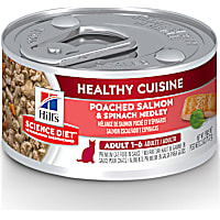 Hill's Science Diet Adult Healthy Cuisine Poached Salmon & Spinach Medley Canned Wet Cat Food