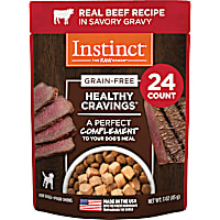 Instinct Healthy Cravings Grain Free Real Beef Recipe Natural Wet Dog Food Topper