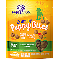 Wellness Complete Health Puppy Bites Natural Grain Free Chicken & Carrots Recipe Crunchy Treats