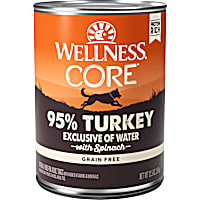 Wellness CORE 95% Natural Wet Grain Free Turkey & Spinach Dog Food