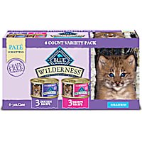 Blue Buffalo Wilderness Chicken & Salmon Wet Kitten Food Variety Pack