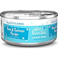 WholeHearted All Life Stages Canned Cat Food - Grain Free Tuna and Salmon Recipe Flaked in Gravy