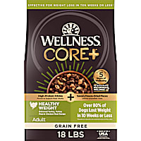 Wellness CORE+ Freeze Dried Pieces, Grain Free, High Protein, Healthy Weight Turkey & Chicken Recipe Dry Dog Food