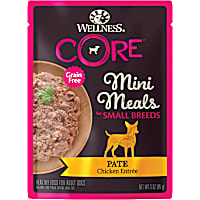 Wellness CORE Natural Grain Free Small Breed Mini Meals Pate Chicken Entree in Gravy Wet Dog Food