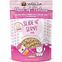 Weruva Pate Meal of Fortune Chicken Breast Dinner with Chicken Liver in a Hydrating Puree Wet Cat Food