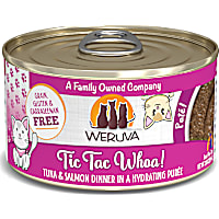 Weruva Pate Tic Tac Whoa! Tuna & Salmon Dinner in a Hydrating Puree Wet Cat Food
