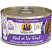 Weruva Pate Meal or No Deal! Chicken & Beef Dinner in a Hydrating Puree Wet Cat Food