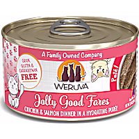 Weruva Pate Jolly Good Fares Chicken & Salmon Dinner in a Hydrating Puree Wet Cat Food