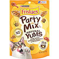 Friskies Party Mix Natural Yums With Real Chicken & Vitamins, Minerals & Nutrients Cat Treats