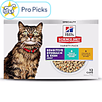 Hill's Science Diet Adult Sensitive Stomach & Sensitive Skin Tuna & Chicken Wet Canned Cat Food Variety Pack
