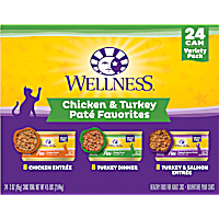 Wellness Complete Health Chicken & Turkey Pate Favorites Variety Pack Wet Adult Cat Food