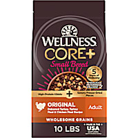 Wellness CORE+ Freeze Dried Pieces, Small Breed, High Protein, Original Turkey & Chicken Recipe Dry Dog Food