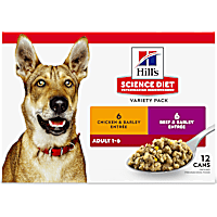 Hill's Science Diet Chicken, Beef Adult Canned Dog Food Variety Pack
